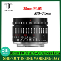 New TTArtisan 35mm F0.95 Camera lens APS-C Manual Prime Lens for Sony E Fujifilm X Canon M/RF-S Leica L Nikon Z Camera Mount