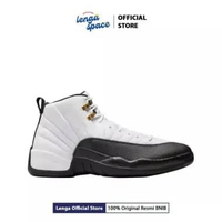 Sepatu Basket Pria Air Jordan 12 Retro - White Black (CT8013-117) Original 45