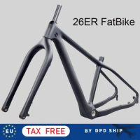 16/18inch Carbon Fat Bike Frame 26er MTB Fatbike Frame 26×4.8 Fat Tires Carbon Mountain Snow Bicycle Frame ER009
