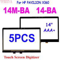 5PCS 14" Touch For HP PAVILION X360 14M-BA 14-BA Series Touch Screen Digitizer Glass Panel for HP 14-BA Touch Screen Replacement