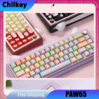 Chilkey PAW65 Mechanical Keyboard 3 Mode 2.4G/Bluetooth Wireless Keyboard Hot Swapping Aluminium Customize Gaming Keyboard Gifts