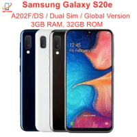 Samsung Galaxy A20e A202F/DS Dual SIM Global Version 5.8" 3GB RAM 32GB ROM Octa Core 13MP&amp;5MP Exynos Fingerprint NFC