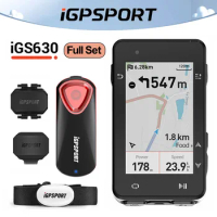 iGPSPORT iGS630 GPS Bike Computer Cycling Wireless Speedometer Cadence Speed Sensor SR30 Bike Light HR40 Heart Rate Monitor