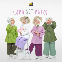 Pakaian Kulot Anak Celana Kulot Perempuan Setelan Kulot Katun Luna