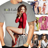 Quần Áo Nam Nữ, Thời Trang Mới Mùa Hè 2024, In 3D Ca Sĩ Pop Jennifer Lopez Áo Thun Thường Ngày Tay N
