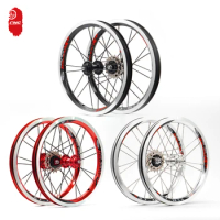 CNC Foldable Bicycle Wheels 14" Folding Bike Wheel Set External 3-speed Bike Wheelset 16-20H