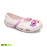 Crocs 童鞋 莉娜系列 女孩奇趣平底鞋 205529-6PI