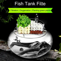 Safe Aquarium Filter External Aquarium Purifier Small Waterfall Filter Impurities Fish Tank Box Filter Water Purifier