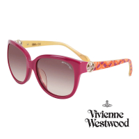 【Vivienne Westwood】英國薇薇安魏斯伍德異國風情太陽眼鏡(AN758-04-繽紛桃)