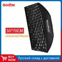 Godox 50x70cm 20"x 27" Softbox with Honeycomb Grid Universal Mount for E250 E300 K-150A K-180A 250SDI 300SDI Studio Flash Strobe