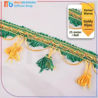 Renda GOLDY/ Lebar 6 cm/Panjang 25 M/HARGA PER ROLL HIJAU