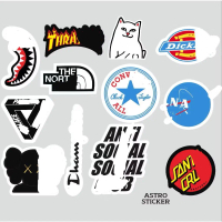 12pc Brand Series / stiker aesthetic / stiker helm / stiker kulkas / stiker kaca / siker /Sticker La