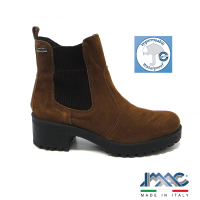 【IMAC】義大利簡約時尚粗跟防水透氣短靴808299.7102.017紅棕(義大利進口健康舒適鞋)