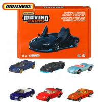 Original Mattel Matchbox Car Set Moving Parts 6 Vehicles 1/64 Diecast Kids Toy for Boy Pagani Huayra Porsche 550/911 BMW M4 Gift