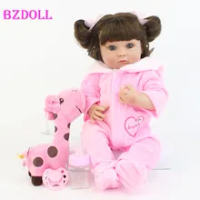 40Cm Full Body Silikon Reborn Boneka Bayi Mainan 15 "Soft Vinyl Putri Mini Gadis Bayi Boneka Hadiah Ulang Tahun bermain Rumah Mandi Mainan