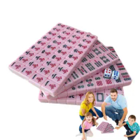 Mahjong Game Set Lightweight Portable Mahjong Sets Mini 144pcs/Kit Travel Accessories For Trips Homes Dormitories