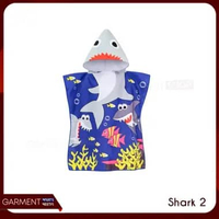 Handuk Poncho Anak Karakter Lucu Hoodie Microfiber Lembut Kimono Berenang Mandi Jubah Serap Air Prak