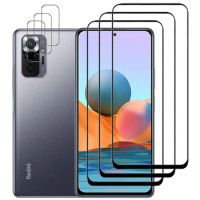 6-in-1, Glass + Camera Film for Redmi Note 10 Pro Max High-quality Tempered Glass Note 10Pro Screen Protector Redmi Note10 Pro