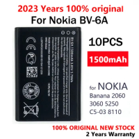 100% Genuine 1500mAh BV 6A BV6A BV-6A Battery For Nokia Banana 2060 3060 5250 C5-03 8110 4G Original Batteries
