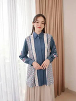 Family Set Senandhika Series Dark Denim / Baju Couple Keluarga / Sarimbit Keluarga Top Up Dark Denim