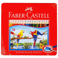 Faber-Castell 輝柏 進口24色鐵盒色鉛筆 紅盒.水性 115925