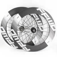 Newest 700C Track Fixed Gear Bike Matt UD 3K Full Carbon Fibre Tubular Clincher Tubeless Rims wheels Carbon Bicycle Wheelset