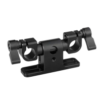 CAMVATE Adjustable 15mm Dual Rod Clamp Railblock With Rod Adapter 1/4" For DSLR Camera Shoulder Rig 15mm Rod Support System