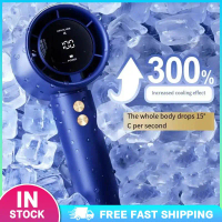 Portable Handheld Turbo Fan 100-Speed Adjustable High Speed Cooling Fan USB Rechargeable Quiet Perso