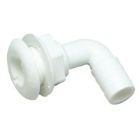Pump Hose Fitting 1 1/4 Inch Nut Plastic Thru Hull Hose Fitting for Bilge Pump 90 Degree Angle Durable &amp; Practical