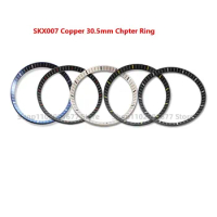 SKX007 SKX009 30.5mm Copper Black Blue Chapter Ring White Scale Index Fit For SEIKO SKX007 SKX013 NH35 NH36 Movement
