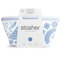 可重複使用矽膠立體碗型食物袋 ( 64 oz) - 透明色