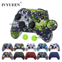 IVYUEEN Anti-Slip Water Transfer Printing Protective Skin for XBox Series X S Core Controller XSS XSX Silicone Case Protector
