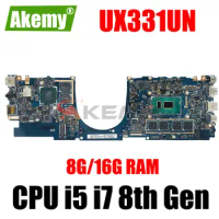 UX331UN Motherboard For ASUS UX331UA UX331UAL UX331UQ UX331U Notebook Mainboard With I3 I5 I7-7th 8th RAM-4G 8G 16G UMA V2G