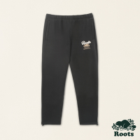 Roots 男裝- 戶外探險家系列 有機棉刷毛布長褲-黑色