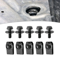 5 / 10pcs Splash Shield Guard M6 Bolt Badan Kereta U-clamp Splash Shield Guard Klip U-nut Kereta 6MM