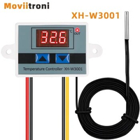 XH-W3001 Digital LED Temperature Controller Module Microcomputer Thermostat Switch Thermometer With Waterproof Probe