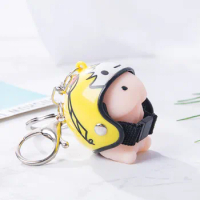 Dingding Squishy Toy Helmet Cute Keychain Squeeze Stress Reliever Prank Toy Creative and beautiful Keychain Lindo llavero