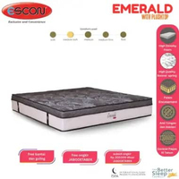 Escon Springbed Emerald Plushtop - Hanya Matras Kasur Spring Bed 100 x 200 coklat