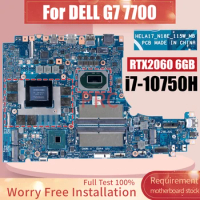 For DELL G7 7700 Laptop Motherboard HELA17_N18E_115W_MB i7-10750H RTX2060 6GB 0M7GYR Notebook Mainboard