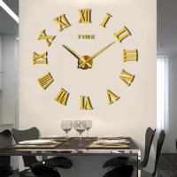 3D Wall Clock Acrylic Frameless Digital Clock Mirror Wall Sticker for DIY Living Room Bedroom Office Decorations Hanging Watch