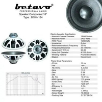 Speaker komponen Betavo 18 inch B18-N184 voice coil 4 inch