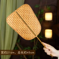 手工竹編團扇中國風大漆芭蕉扇圓形扇子復古中式腰扇家用納涼蒲扇