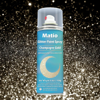 Matio Craft Glitter Spray 5.3oz/150g Holographic Silver Ultra Fine Spray Glitter with 2 Sprayer Nozz