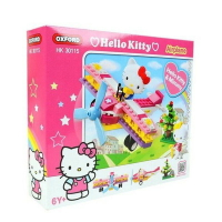 🌟媽媽買🌟 益智玩具 KT Kitty 飛機積木 (韓國 OXFORD 積木)