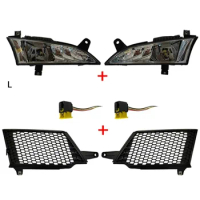 1 Pair Fog Lamp and Grille Fit for Scania R/P Truck 24V LED Light with Cover Panel 2552712 2552711 2307647 2307649