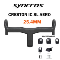 Syncros 25.4mm Carbon Creston IC SL AERO Integrated Cockpit Road Bike Handlebar Integrated Cables Di2 Bicycle Accessories
