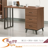 《風格居家Style》麥納得淺胡桃4尺書桌(041鐵側板) 525-3-LA