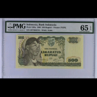 uang kuno grading PMG 500 jendral sudirman tahun 1968 skor 65EPQ