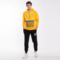 【NAUTICA】COMPETITION撞色口袋連帽長袖帽T(黃)