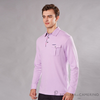ROBERTA諾貝達 都會時尚 柔軟保暖長袖POLO棉衫 紫色
